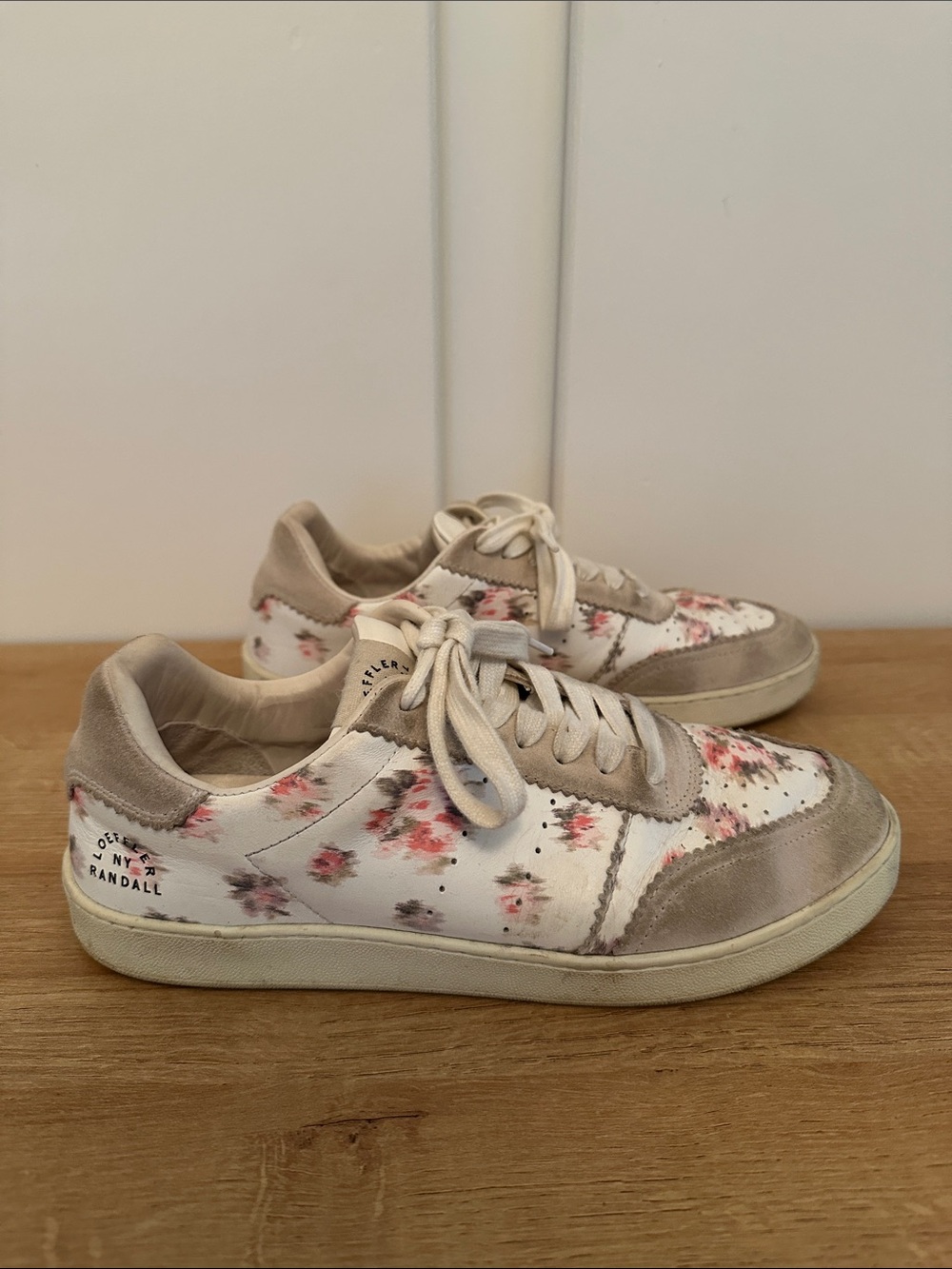 Loeffler Randall Floral Suede Leather Sneakers